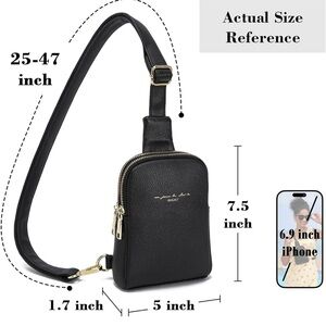 INICAT Black and Gold Crossbody Bag